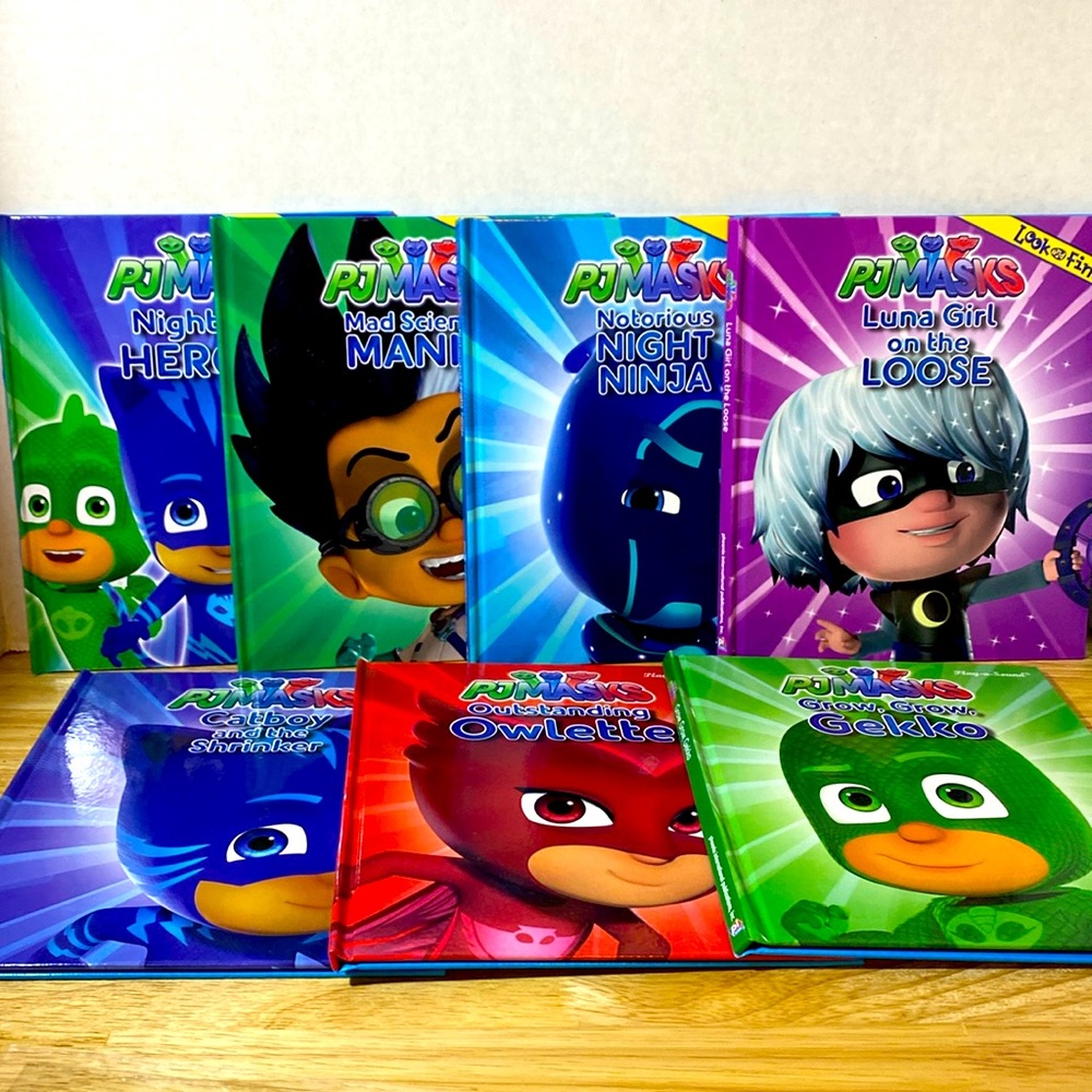 PJ Masks Series Picture Books Lot Of 7 Look And Find Play A Sound